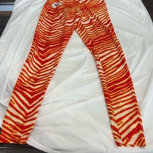 NFL Kids Red and Yellow Zebra Stripe Leggings